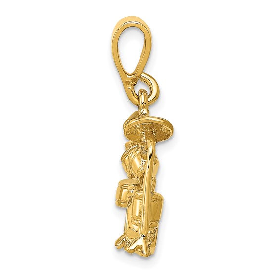 14K 3-D Drum Set Charm