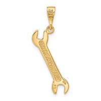 14K Yellow Gold 3-D Wrench Charm view 3