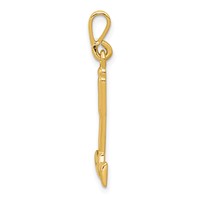 14K Yellow Gold Hammer Charm view 2