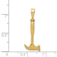 14K Yellow Gold Hammer Charm view 4