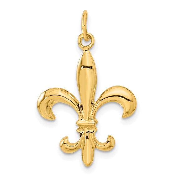 Gold Polished Flue de lis Pendants
