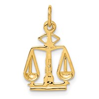 14K Yellow Gold Scales of Justice Charm view 3