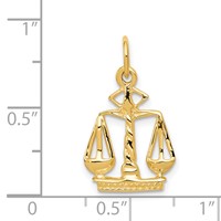 14K Yellow Gold Scales of Justice Charm view 4