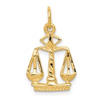14K Yellow Gold Scales of Justice Charm view 1