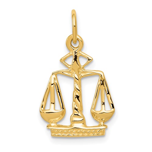 14K Yellow Gold Scales of Justice Charm