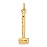 14K 3-D Gavel Charm view 3