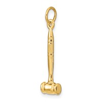 14K 3-D Gavel Charm view 5