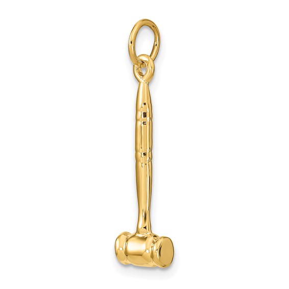 14k 3-D Gavel Charm