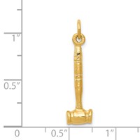 14K 3-D Gavel Charm view 4