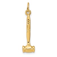 14K 3-D Gavel Charm view 1