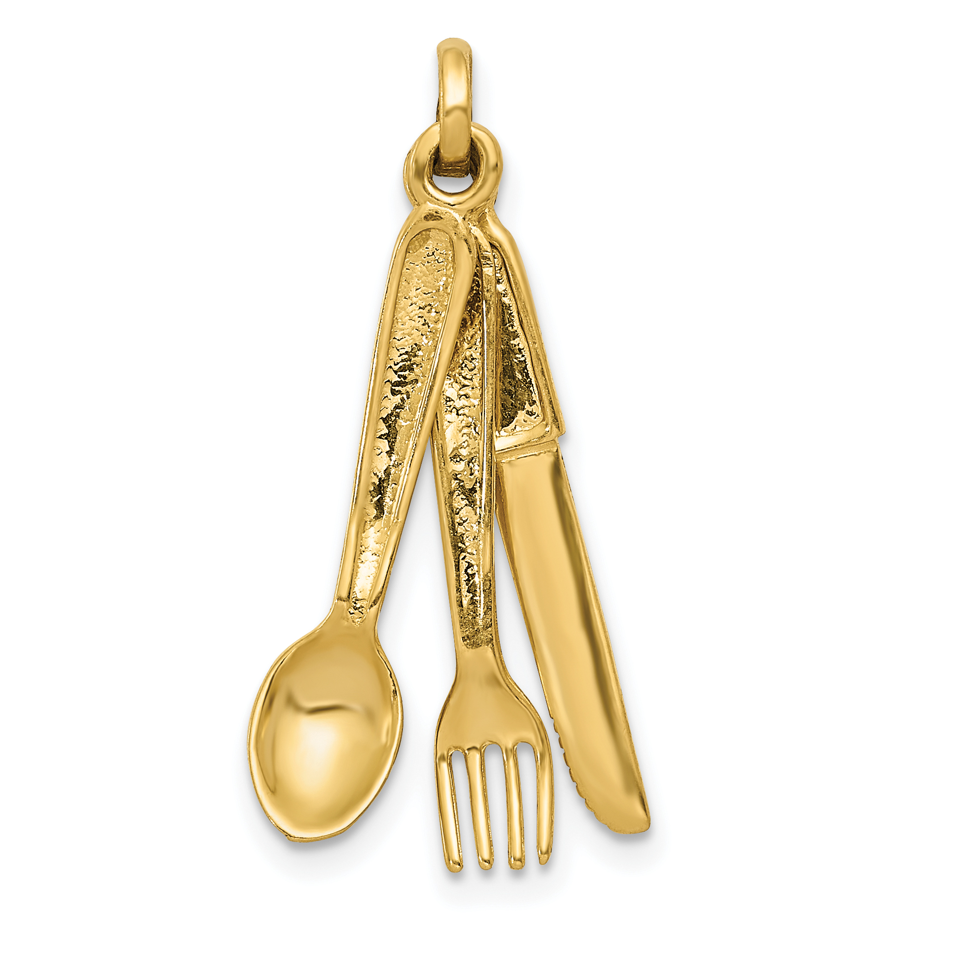 14K Knife, Fork and Spoon Charm (A4183)