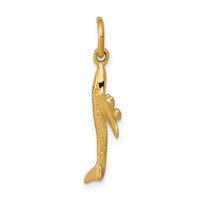 14K Yellow Gold 3-D Jet Charm view 2