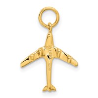 14K Yellow Gold 3-D Jet Charm view 3