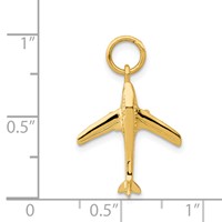14K Yellow Gold 3-D Jet Charm view 4