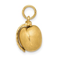 14K Yellow Gold 3-D Peach Charm view 2
