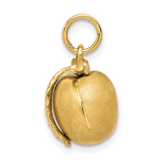 14k 3-D Peach Charm