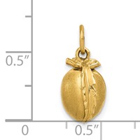 14K Yellow Gold 3-D Peach Charm view 3