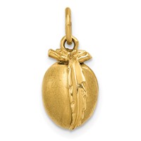 14K Yellow Gold 3-D Peach Charm view 1