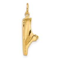 14K Yellow Gold Jogging Shoe Charm view 3