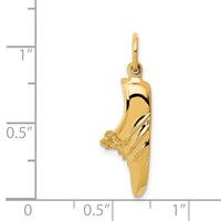 14K Yellow Gold Jogging Shoe Charm view 4