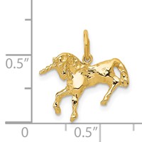 14K Yellow Gold Unicorn Charm view 4