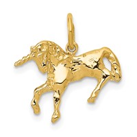14K Yellow Gold Unicorn Charm view 1