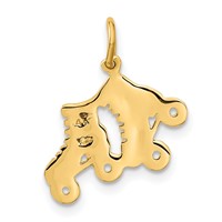 14K Roller Skates Charm view 3