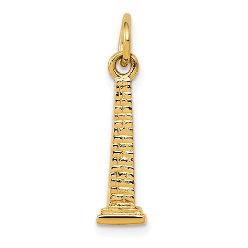 14K Yellow Gold 3-D Washington Monument Charm