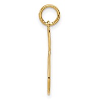 14K Yellow Gold Racquet Charm view 2