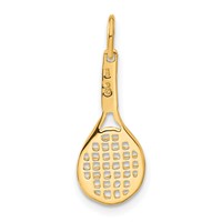 14K Yellow Gold Racquet Charm view 3