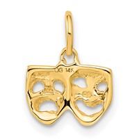 14K Comedy Tragedy Charm view 3