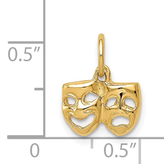 Gold Comedy/Tragedy Charm