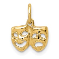 14K Comedy Tragedy Charm view 1