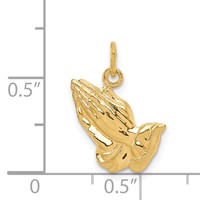 14K Yellow Gold Praying Hands Charm view 4