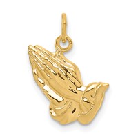 14K Yellow Gold Praying Hands Charm view 1