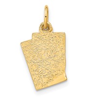 14K Yellow Gold Enameled Blackjack Playing Cards Charm view 3
