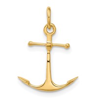 14K Yellow Gold 3-D Anchor Charm view 3