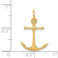 14K Yellow Gold 3-D Anchor Charm view 4