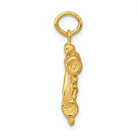 14K Yellow Gold 3-D Race Car Charm view 2