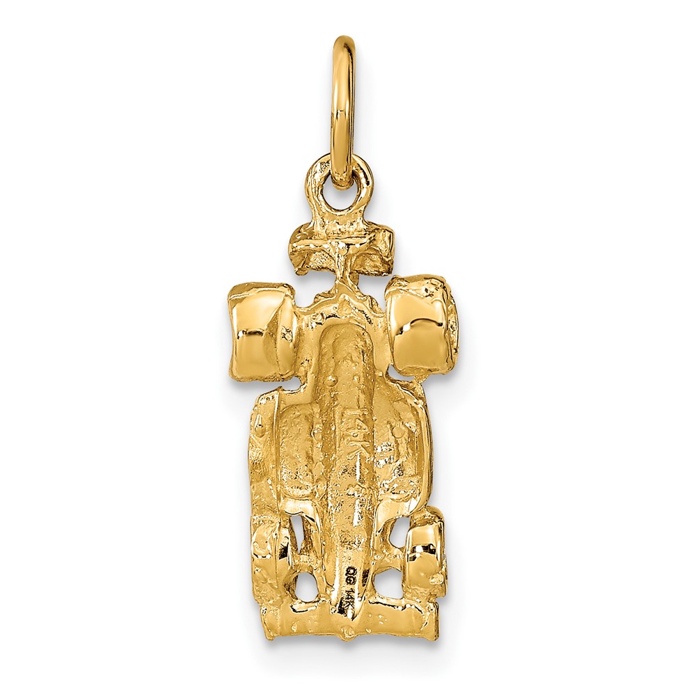 14k 3-D Race Car Charm (A7613)