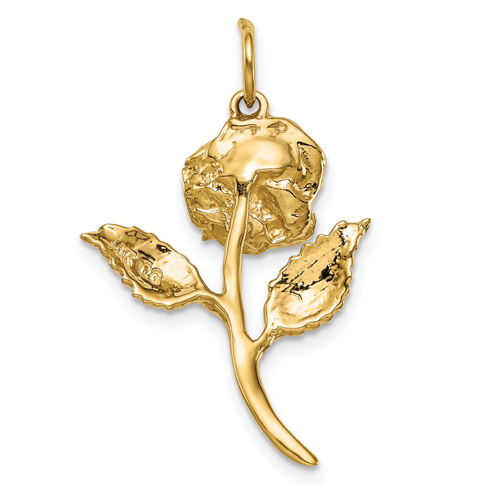 14k CZ Rose Charm (A9014)