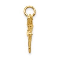 14K Yellow Gold 3-D Ballerina Charm view 2