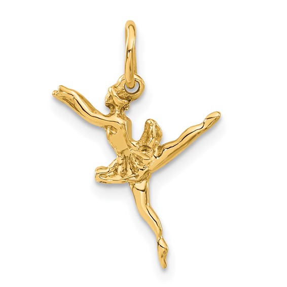 Gold 3D Ballerina Charm