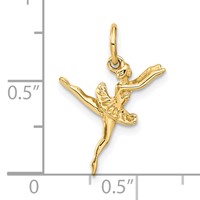 14K Yellow Gold 3-D Ballerina Charm view 4