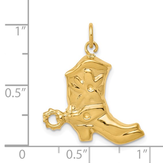 14k Boot with Spur Charm