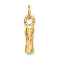 14K Yellow Gold 3-D High Heel Stiletto Shoe Charm view 3
