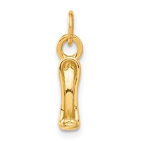 14K Yellow Gold 3-D High Heel Stiletto Shoe Charm view 5