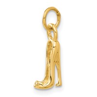 14K Yellow Gold 3-D High Heel Stiletto Shoe Charm view 1