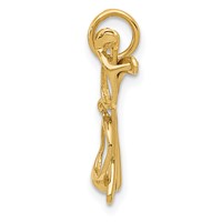 14K Yellow Gold 3-D Glasses Charm with Moveable Sides view 2