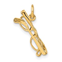 14K Yellow Gold 3-D Glasses Charm with Moveable Sides view 3
